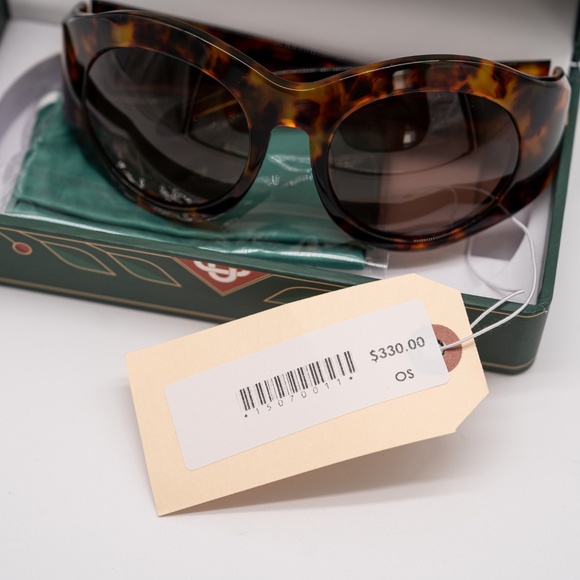 CASABLANCA Round Goggle Acetate Sunglasses Tortoise - Picture 11 of 11